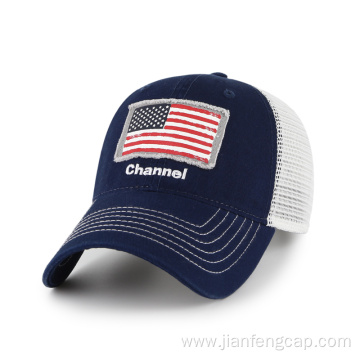 Soft mesh baseball cap with pigment washing